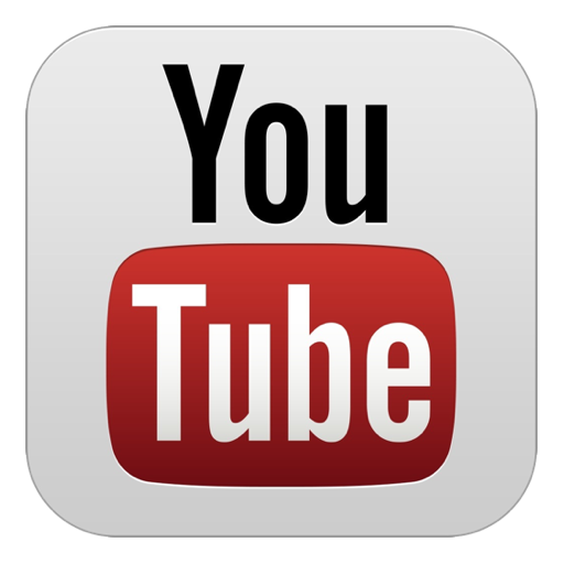 icône "Y" et lien vers youtube